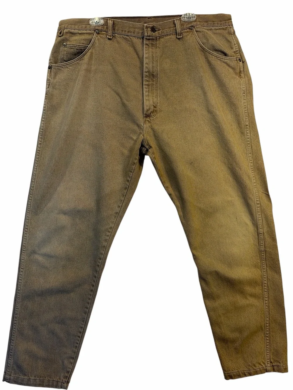 Vintage Wrangler Rugged Wear Tan Straight-Leg Jeans. Size 42 / 34